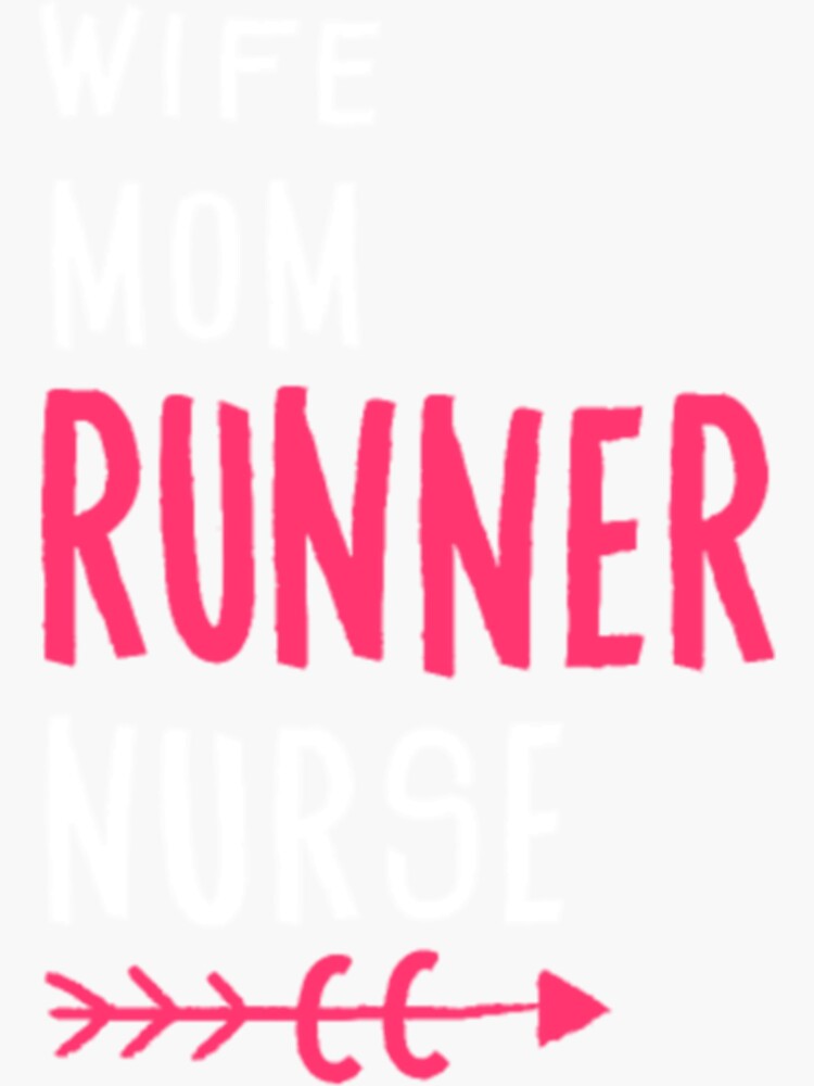"Cross Country Running Runner CC Wife Nurse Mother" Sticker for Sale by