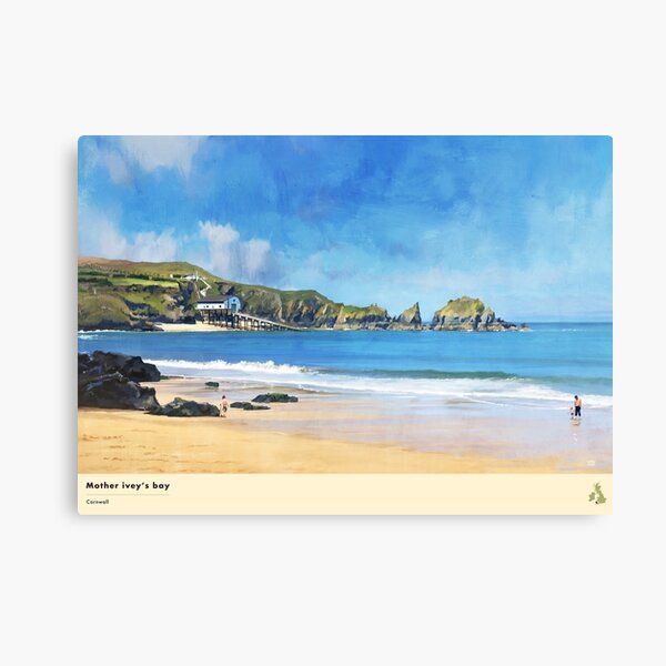 LINDA GRIFFIN HIGH QUALITY PRINT OF HARLYN BAY CORNWALL