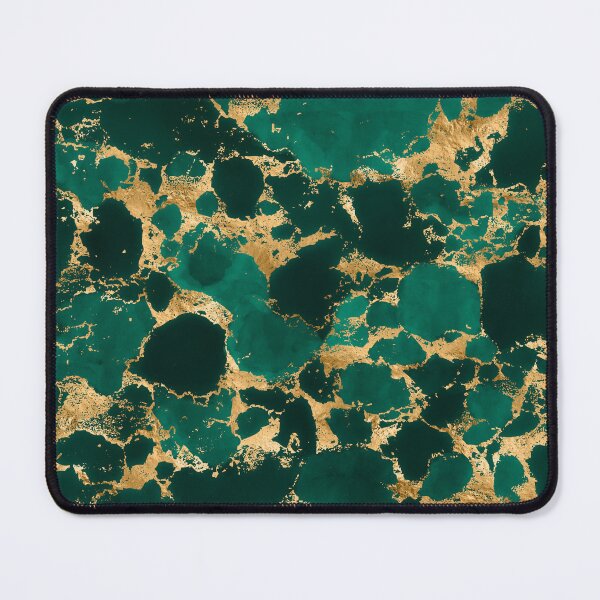 Item preview, Emerald Green and Gold abstract designed and sold by k9printart.