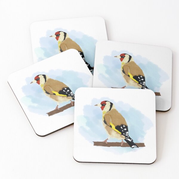 Item preview, Goldfinch on Branch Coasters designed and sold by nash89.