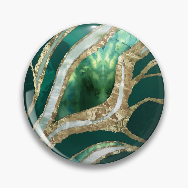 Item preview, Emerald Green and Gold abstract designed and sold by k9printart.