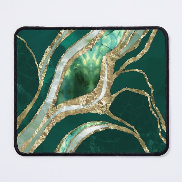 Item preview, Emerald Green and Gold abstract designed and sold by k9printart.