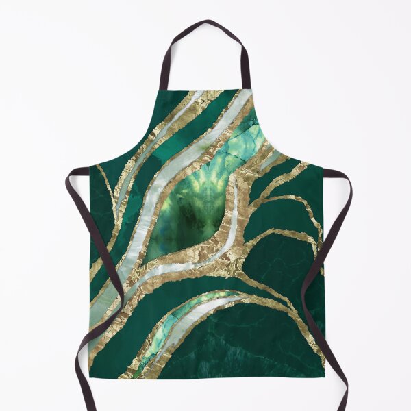 Item preview, Emerald Green and Gold abstract designed and sold by k9printart.