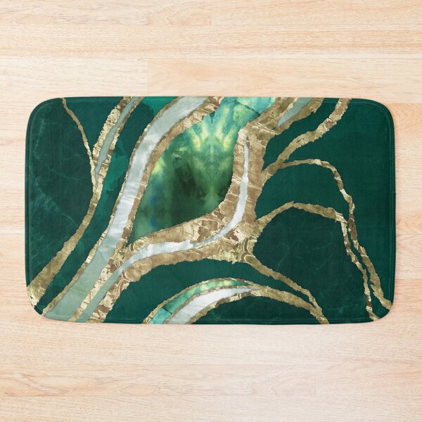 Item preview, Emerald Green and Gold abstract designed and sold by k9printart.