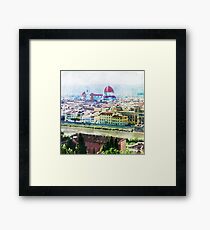 Watercolor painting of Florence Italy Framed Print