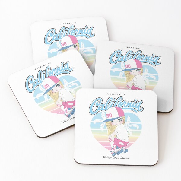 Item preview, Weekend in California Girly Gift and Baby T Shirt Design designed and sold by Sunnyhova.