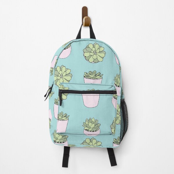 Item preview,  Suculents in flowerpots on mint blue backround designed and sold by bigmoments.