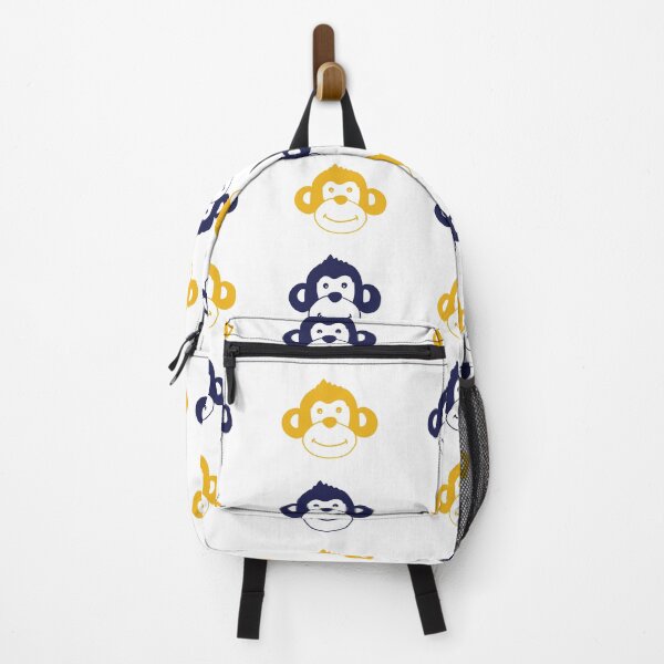 Item preview, Cute monkies in musterd yellow and dark blue designed and sold by bigmoments.