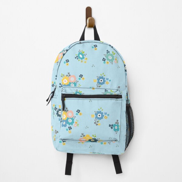 Item preview, Cute flowers in light blue background  designed and sold by bigmoments.