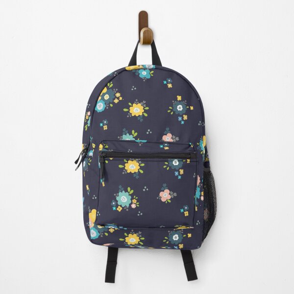 Item preview, Cute flowers in dark blue background  designed and sold by bigmoments.