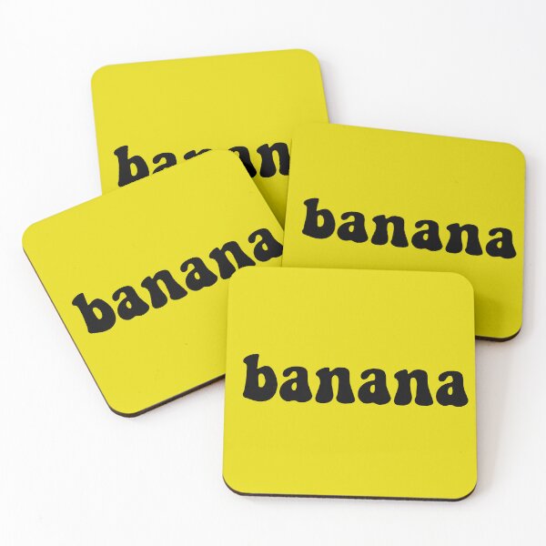 Item preview, Banana Yellow Background And Black Text  designed and sold by ArtBySymone.