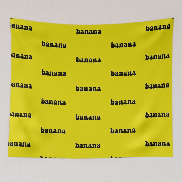 Item preview, Banana Yellow Background And Black Text  designed and sold by ArtBySymone.