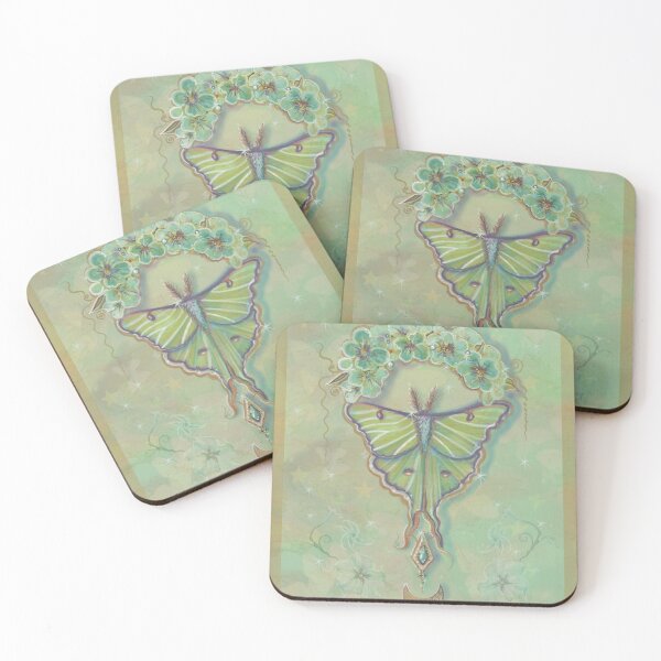 Item preview, Luna moth floral art by Renee Lavoie designed and sold by Renee Lavoie.