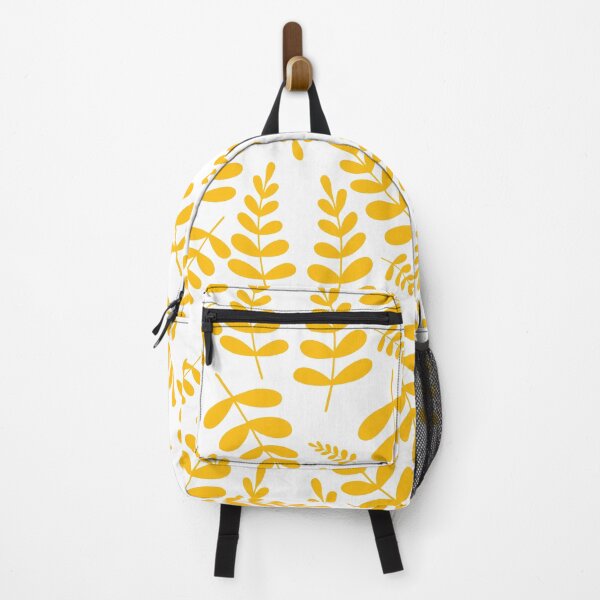 Item preview, Gold yellow leaves pattern on white designed and sold by bigmoments.