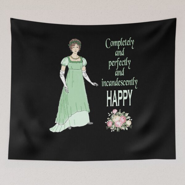 Item preview,  Jane Austen Pride and Prejudice Quotes Romantic Novel Completely Happy designed and sold by TopTeeShop.