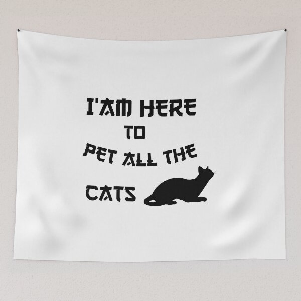Item preview, Copie de i'am here to pet all the cats funny tshirt ,gift,birthday designed and sold by illustramanshop.