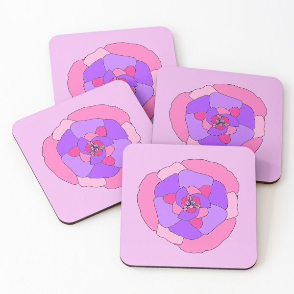 Aperçu de l'œuvre fleur illustrée rose et violet NFT créée et vendue par AurelsPrints.