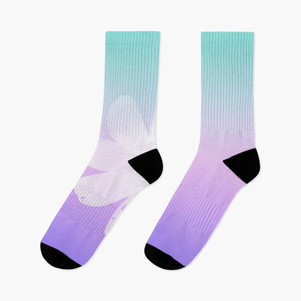 Item preview, Aesthetically pleasing green, pink and purple gradient with single white flower designed and sold by justsannex.