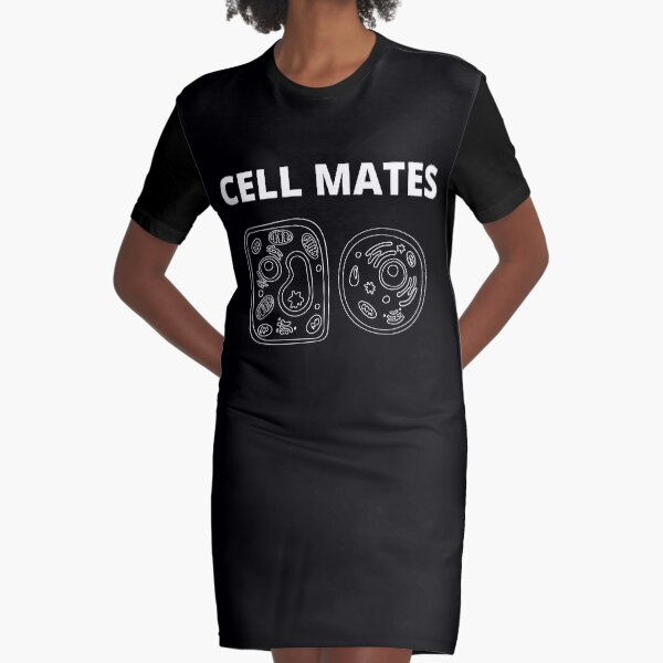 Cell Mates - Biology Graphic (Black) Graphic T-Shirt Dress