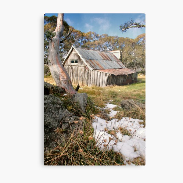 Item preview, Autumn Snow at Wallace's Hut designed and sold by David Haviland.