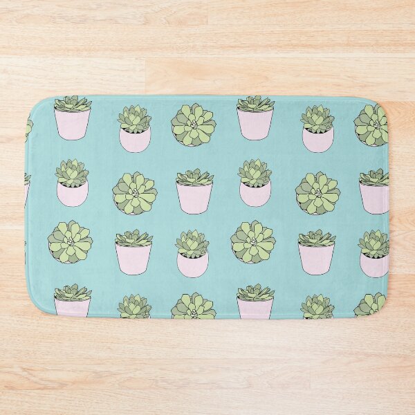 Item preview,  Suculents in flowerpots on mint blue backround designed and sold by bigmoments.