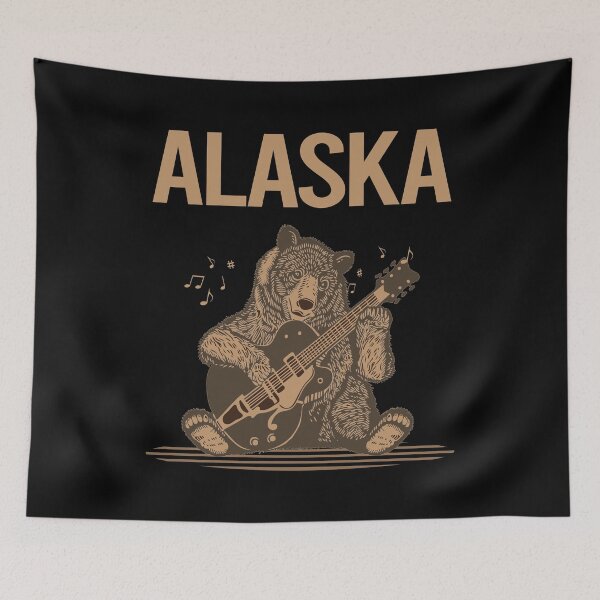 Item preview, Bear With Guitar Alaska designed and sold by hurseslossb.
