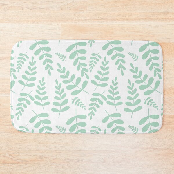 Item preview, Mint leaves pattern on white designed and sold by bigmoments.