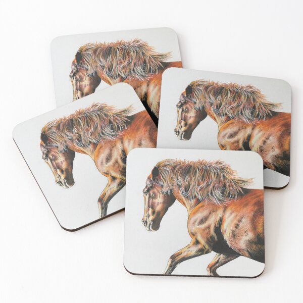 Item preview, Running free (chestnut stallion galloping) designed and sold by Karen Elaine Evans.