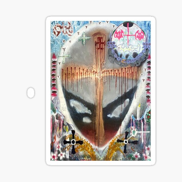 Artikel-Vorschau von Bladee Kunstwerk Malerei Mischtechnik Stück Alien, designt und verkauft von MemeStickers0.