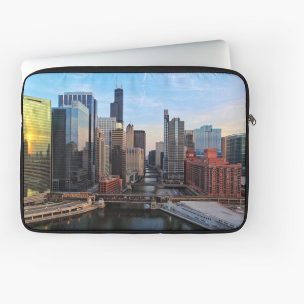 Chicago River and Skyline Laptop Sleeve