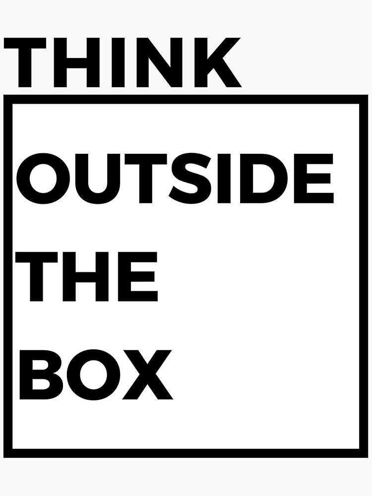 think-outside-the-box-sticker-for-sale-by-eternaldragonko-redbubble