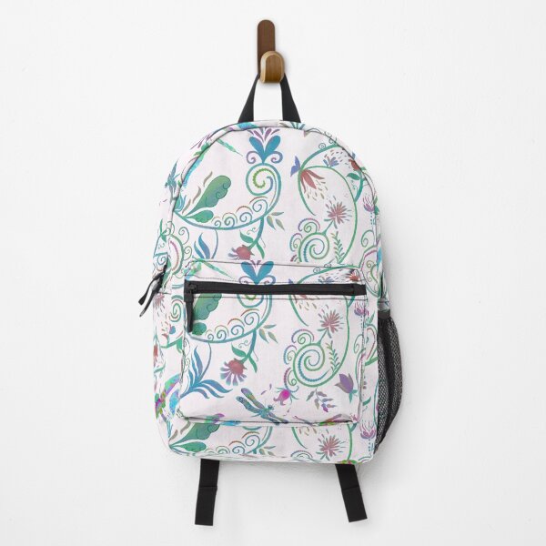 Item preview, Fantasy Dragonflies with Fantasy Florals Seamless Pattern designed and sold by daphsam.