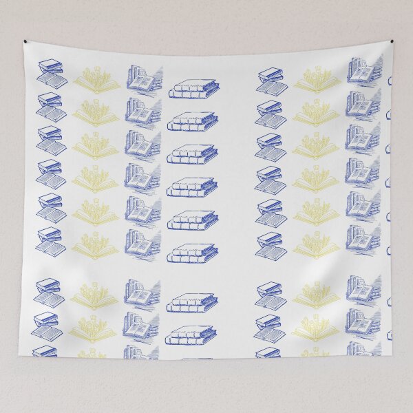 Item preview, Blue and Yellow Book Pattern designed and sold by Hypert-Shirt.