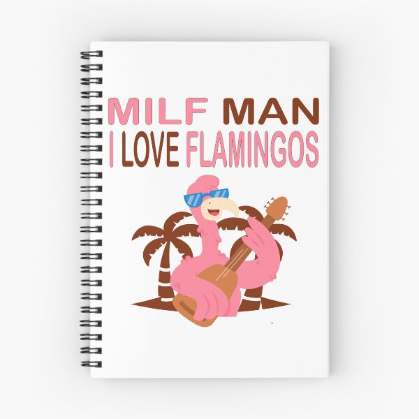 Item preview, Milf Man i love flamingos - funny and cool - pink flamingo playing guitare in island designed and sold by Ach B.