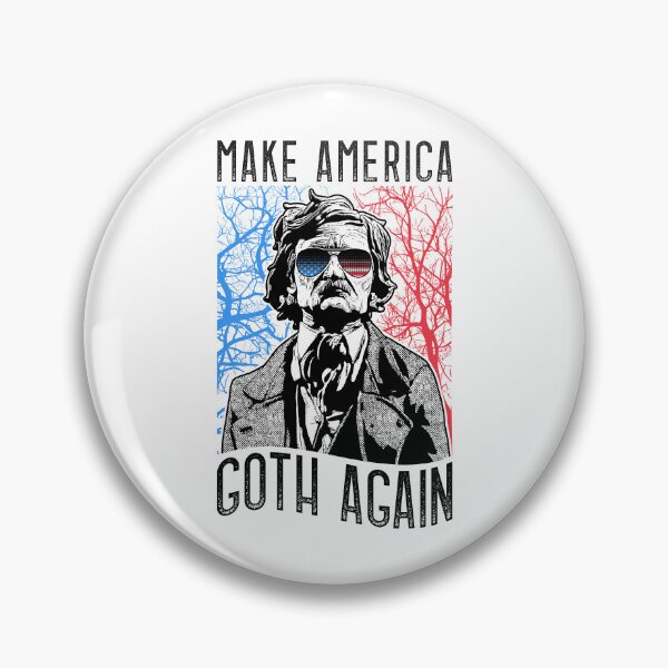 Item preview, Make America Goth Again Edgar Allan Poe USA Flag Funny designed and sold by GrandeDuc.