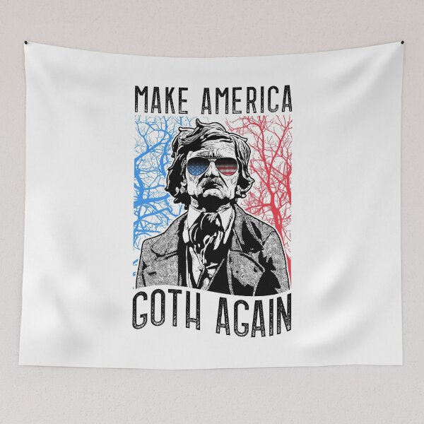 Item preview, Make America Goth Again Edgar Allan Poe USA Flag Funny designed and sold by GrandeDuc.