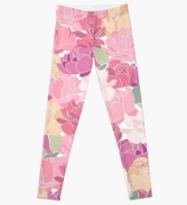 Blushing peonies Leggings