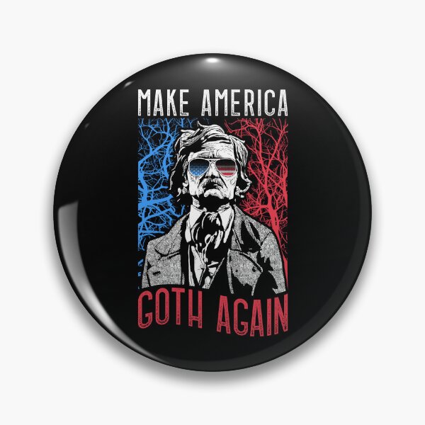Item preview, Make America Goth Again Edgar Allan Poe USA Flag Funny designed and sold by GrandeDuc.