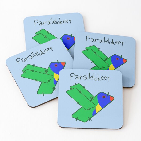 Item preview, Parallelokeet (Parallelogram Parakeet text) designed and sold by jezkemp.