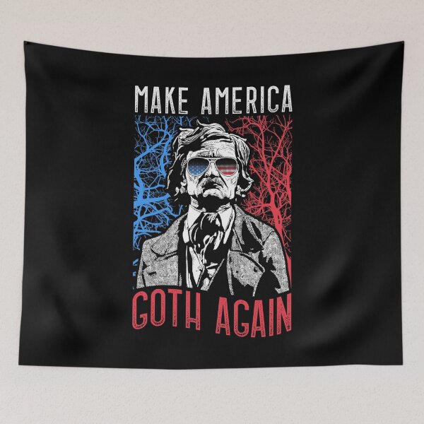 Item preview, Make America Goth Again Edgar Allan Poe USA Flag Funny designed and sold by GrandeDuc.