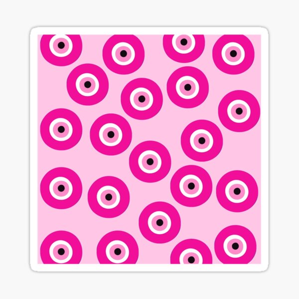 "Preppy, Aesthetic, Pink, Evil Eye, Preppy Aesthetic" Sticker for Sale
