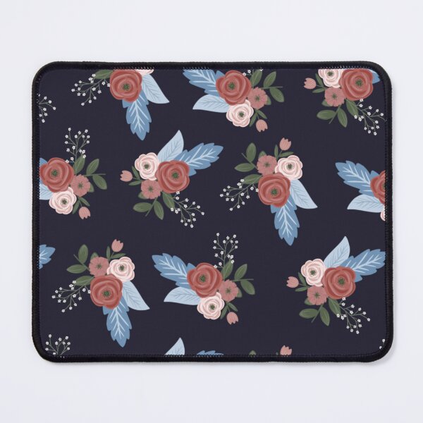 Item preview, Flowers and Leaves Floral Botanical Pattern Navy designed and sold by c1airearts.