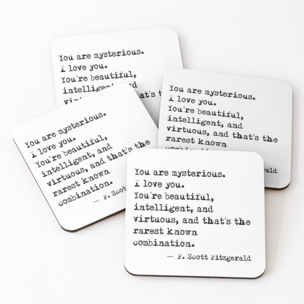 Item preview, You are mysterious - Fitzgerald quote designed and sold by peggieprints.