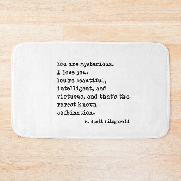 Item preview, You are mysterious - Fitzgerald quote designed and sold by peggieprints.