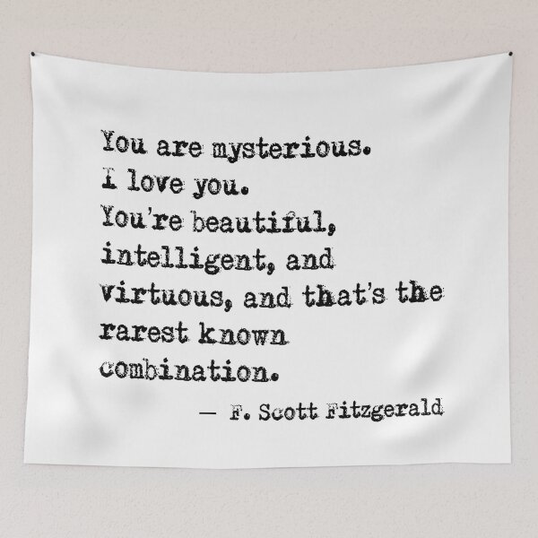 Item preview, You are mysterious - Fitzgerald quote designed and sold by peggieprints.