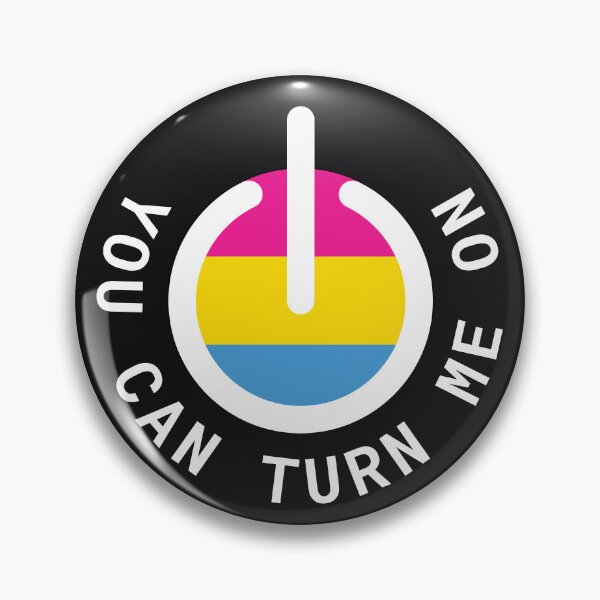 Item preview, "You can turn me on" pansexual power button designed and sold by beeps' stuff.