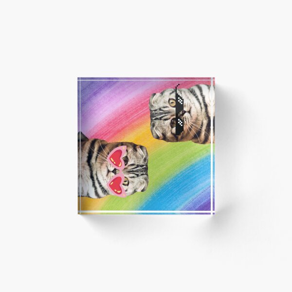 Item preview, savage cat cute cat funny pets rainbow color designed and sold by victoriaStr.