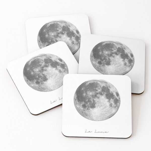 Item preview, La Luna Full Moon Black & White, Moon Photo Art designed and sold by EnchantedWishes.