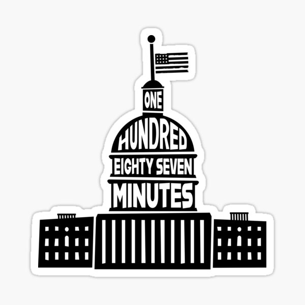 one-hundred-eighty-seven-minutes-sticker-for-sale-by-dbcooper2022