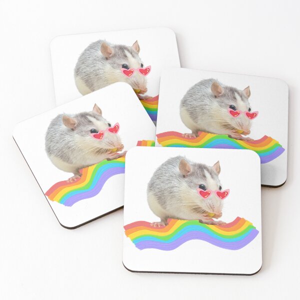 Item preview, rat retro rat swag rod vintage cute funny rainbow pets designed and sold by victoriaStr.